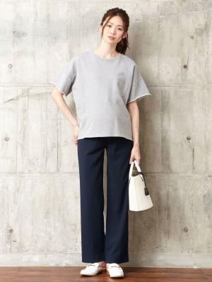 マタニティ パンツ|P・パンツ　ストレッチワイドストレート