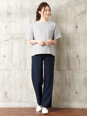 マタニティ パンツ|P・パンツ　ストレッチワイドストレート