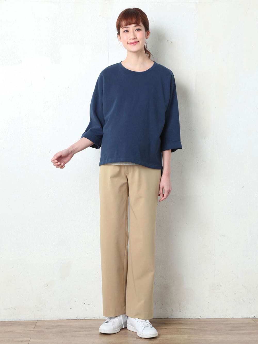 マタニティ パンツ|P・パンツ　ストレッチワイドストレート