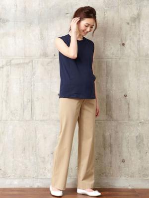 マタニティ パンツ|P・パンツ　ストレッチワイドストレート
