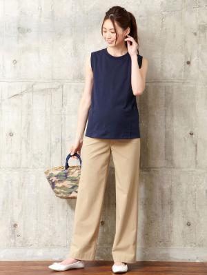 マタニティ パンツ|P・パンツ　ストレッチワイドストレート