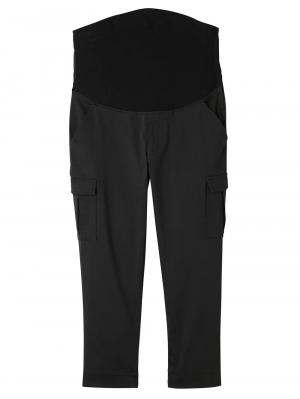 マタニティ パンツ|P・パンツ　サテンカーゴクロプトパンツ|ブラック