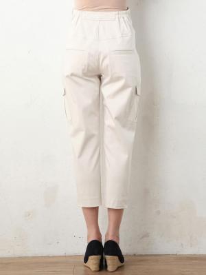 マタニティ パンツ|P・パンツ　サテンカーゴクロプトパンツ