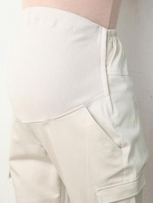 マタニティ パンツ|P・パンツ　サテンカーゴクロプトパンツ