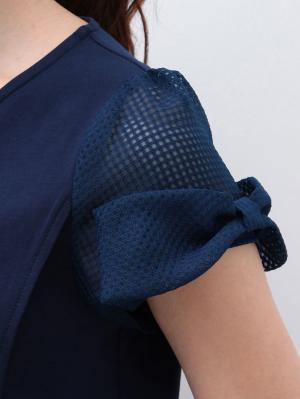 マタニティ トップス|袖切替トップス　マタニティ・授乳服【出産後も長く使える】