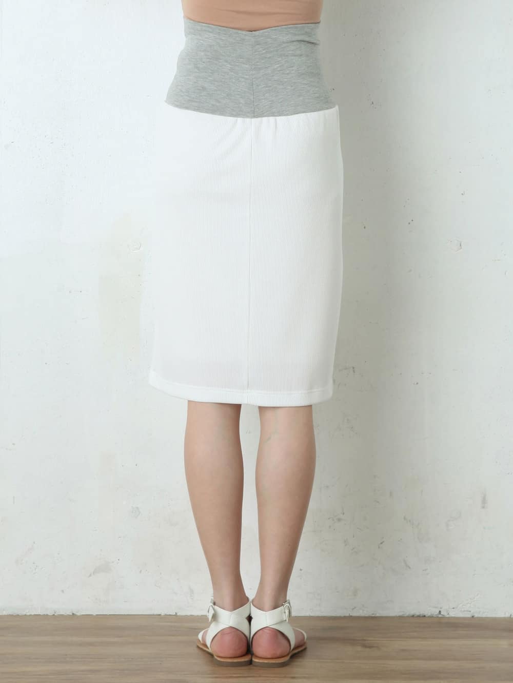 マタニティ スカート|【産前産後対応】ワッフルニット タイトスカート【出産後も長く使える】