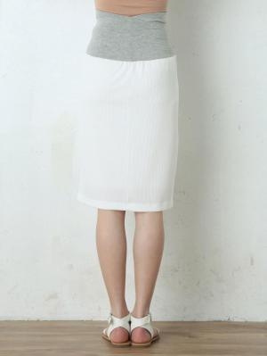 マタニティ スカート|【産前産後対応】ワッフルニット タイトスカート【出産後も長く使える】