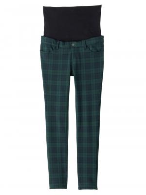 マタニティ パンツ|【産前産後対応】【あったか】裏フェルトタッチ起毛スキニーパンツ【出産後も長く使える】|ブラックウォッチ