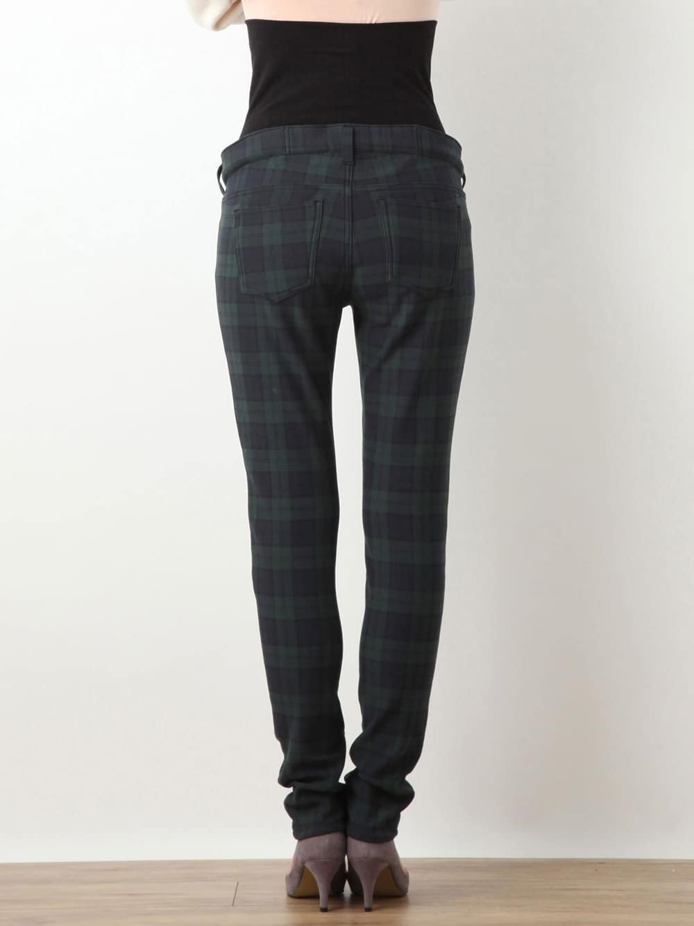 マタニティ パンツ|【産前産後対応】【あったか】裏フェルトタッチ起毛スキニーパンツ【出産後も長く使える】