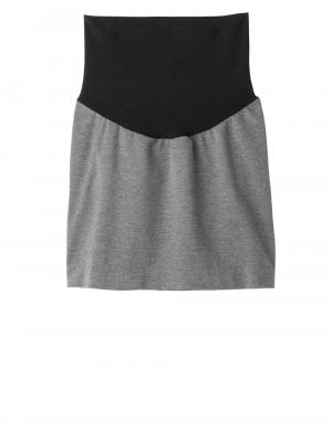 マタニティ スカート|【産前産後対応】フィットタイトスカート(選べるレングス）【出産後も長く使える】|杢グレー（ミニ丈）