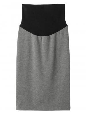 マタニティ スカート|【産前産後対応】フィットタイトスカート(選べるレングス）【出産後も長く使える】|杢グレー（ミモレ丈）