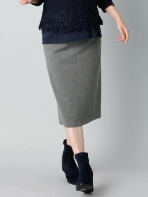 マタニティ スカート|【産前産後対応】フィットタイトスカート(選べるレングス）【出産後も長く使える】|杢グレー（ミモレ丈）