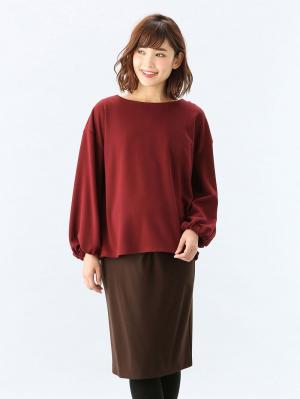 マタニティ スカート|【産前産後対応】フィットタイトスカート(選べるレングス）【出産後も長く使える】|ブラウン(ミドル丈)