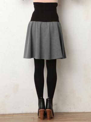 マタニティ スカート|【産前産後対応】フィットポンチフレアスカート(2レングス展開）【出産後も長く使える】