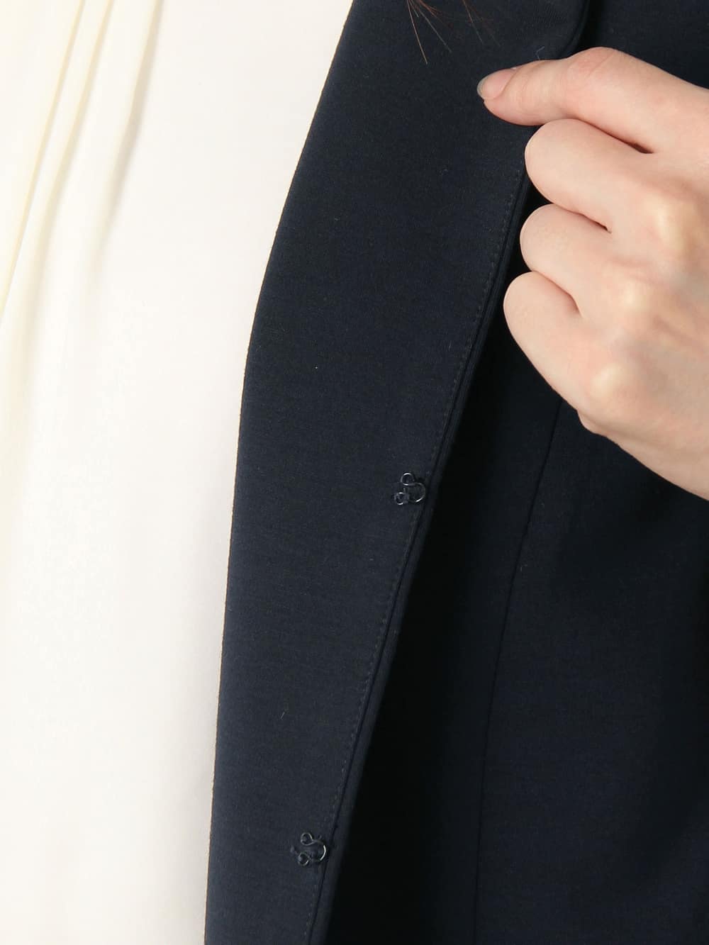 マタニティ ワンピース|【産前産後対応】ストレッチポンチ ノーカラージャケット