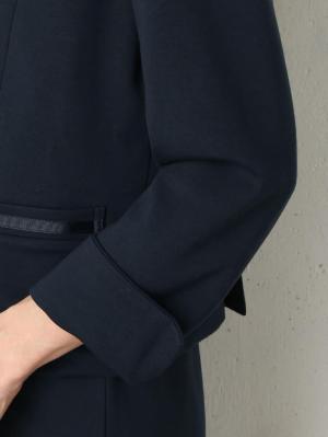 マタニティ ワンピース|【産前産後対応】ストレッチポンチ ノーカラージャケット