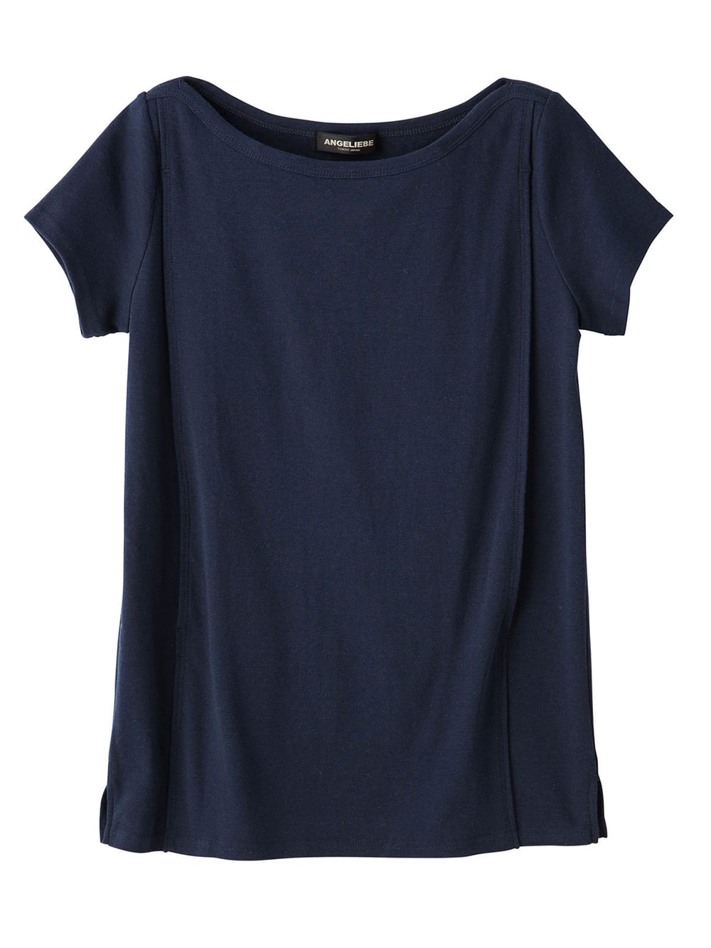 マタニティ トップス|綿混やわらかフライス半袖ボートネックTシャツ マタニティ・授乳服【出産後も長く使える】|ホワイト