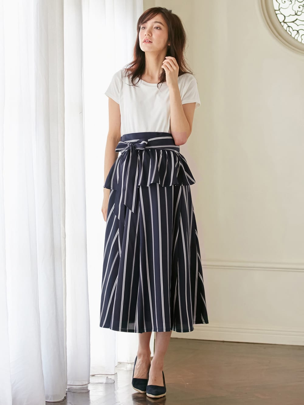 マタニティ トップス|綿混やわらかフライス半袖ボートネックTシャツ マタニティ・授乳服【出産後も長く使える】|ホワイト
