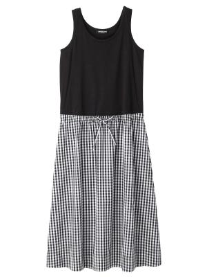 ノースリーブギャザーワンピース　マタニティ・授乳服【出産後も長く使える】 21772