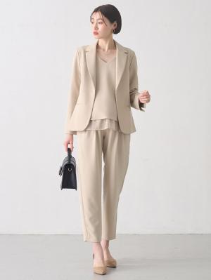 マタニティ トップス|ストレッチジョーゼットVネックレイヤードトップス マタニティ・授乳服【出産後も長く使える】|ベージュ