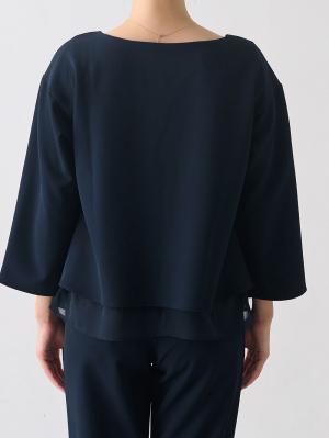 マタニティ トップス|ストレッチジョーゼットVネックレイヤードトップス マタニティ・授乳服【出産後も長く使える】