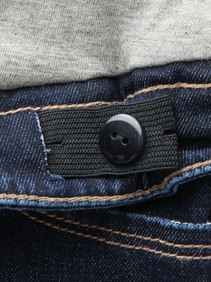 マタニティ パンツ|【産前産後対応】ハイストレッチトラペーズデニムパンツ（2レングス展開）【出産後も長く使える】