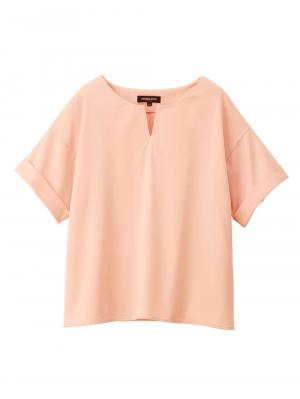 マタニティ トップス|スラッシュネック半袖トップス　マタニティ・授乳服【出産後も長く使える】|ペールピンク