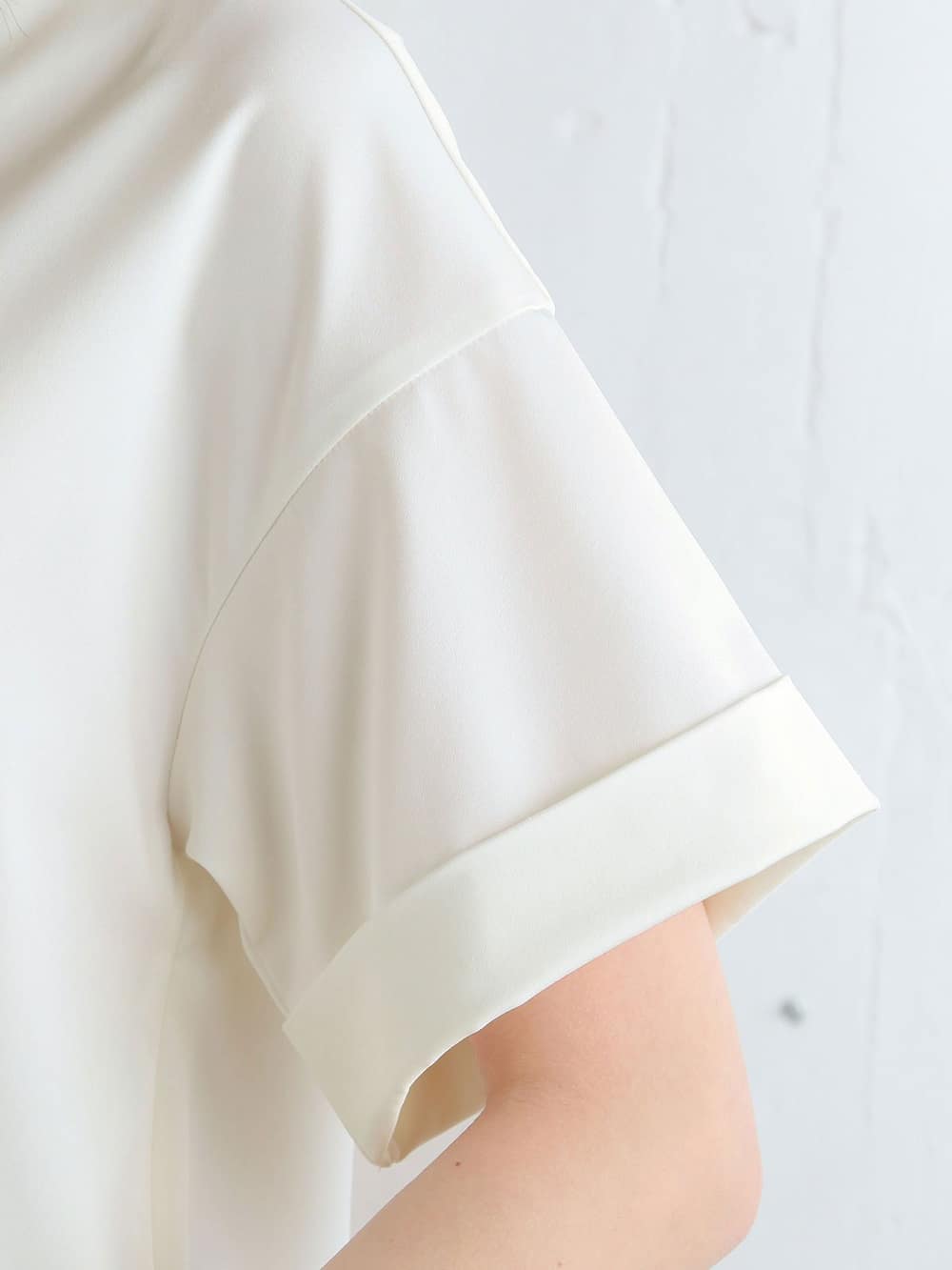 マタニティ トップス|スラッシュネック半袖トップス　マタニティ・授乳服【出産後も長く使える】|オフホワイト