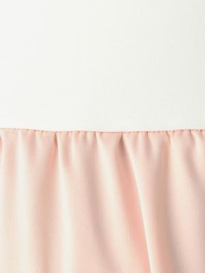 マタニティ トップス|リボン付きレイヤード風ワンピース　マタニティ・授乳服【出産後も長く使える】