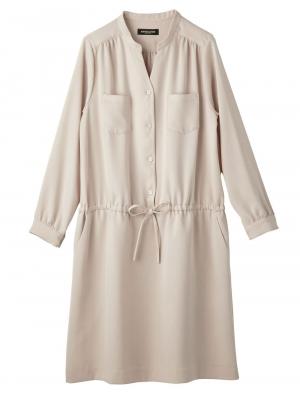 マタニティ ワンピース|ハイクオリティジョーゼットワンピース　マタニティ・授乳服【出産後も長く使える】|ベージュ