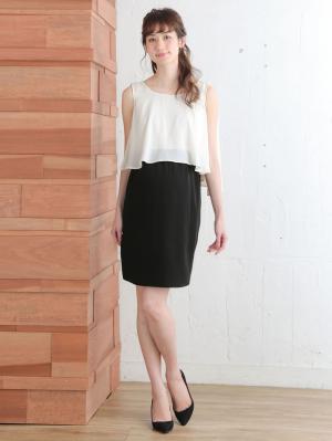 マタニティ ワンピース|LOVE MIC（ラブミック）ウォッシャブル2WAYジョーゼットワンピース　マタニティ・授乳服【出産後も長く使える】