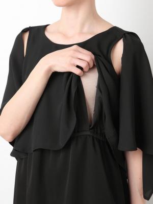 マタニティ ワンピース|LOVE MIC（ラブミック）ウォッシャブル2WAYジョーゼットワンピース　マタニティ・授乳服【出産後も長く使える】