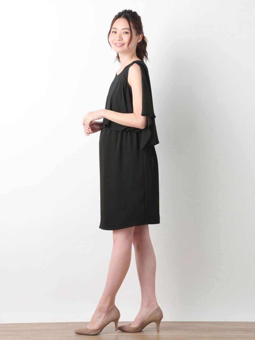 マタニティ ワンピース|LOVE MIC（ラブミック）ウォッシャブル2WAYジョーゼットワンピース　マタニティ・授乳服【出産後も長く使える】