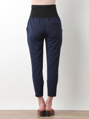 マタニティ パンツ|【産前産後対応】ストレッチテーパードパンツ【出産後も長く使える】