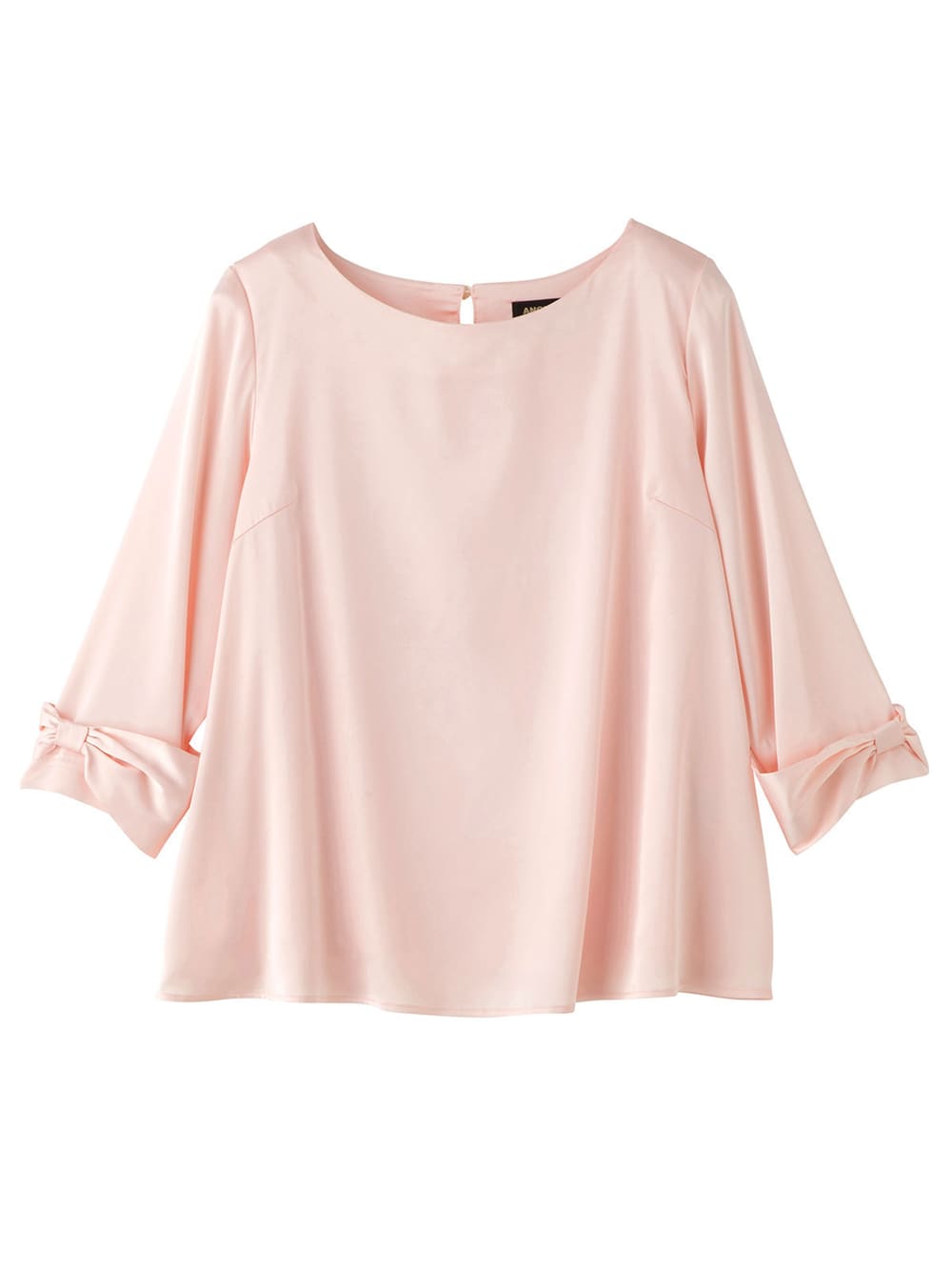 授乳口付 ストレッチサテン袖リボンブラウス エンジェリーベ マタニティウェア 授乳服通販 エンジェリーベ 公式