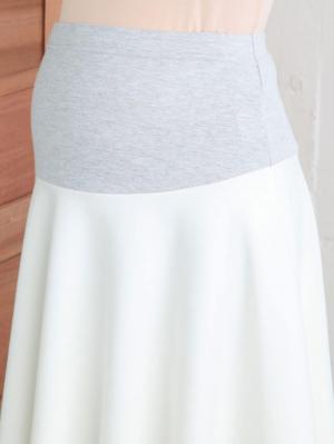 マタニティ スカート|【産前産後対応】ポンチフレアースカート【出産後も長く使える】