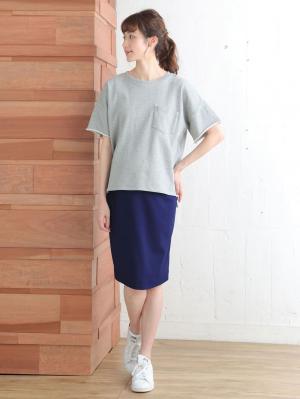 マタニティ スカート|【産前産後対応】ポンチタイトスカート【出産後も長く使える】