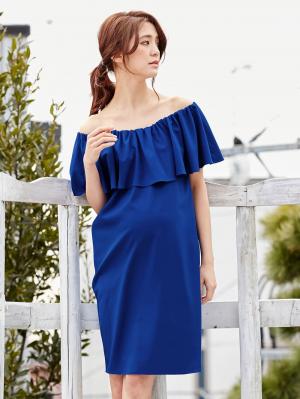 マタニティ ワンピース|【授乳口付】2WAYフリルワンピース