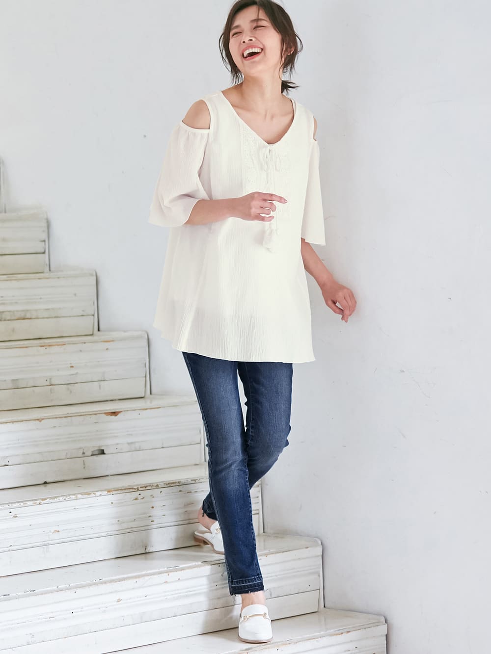 P パンツ カットオフデニムスキニー エンジェリーベ マタニティウェア 授乳服通販 エンジェリーベ 公式 P パンツ カットオフデニムスキニー エンジェリーベ マタニティウェア 授乳服通販 エンジェリーベ 公式