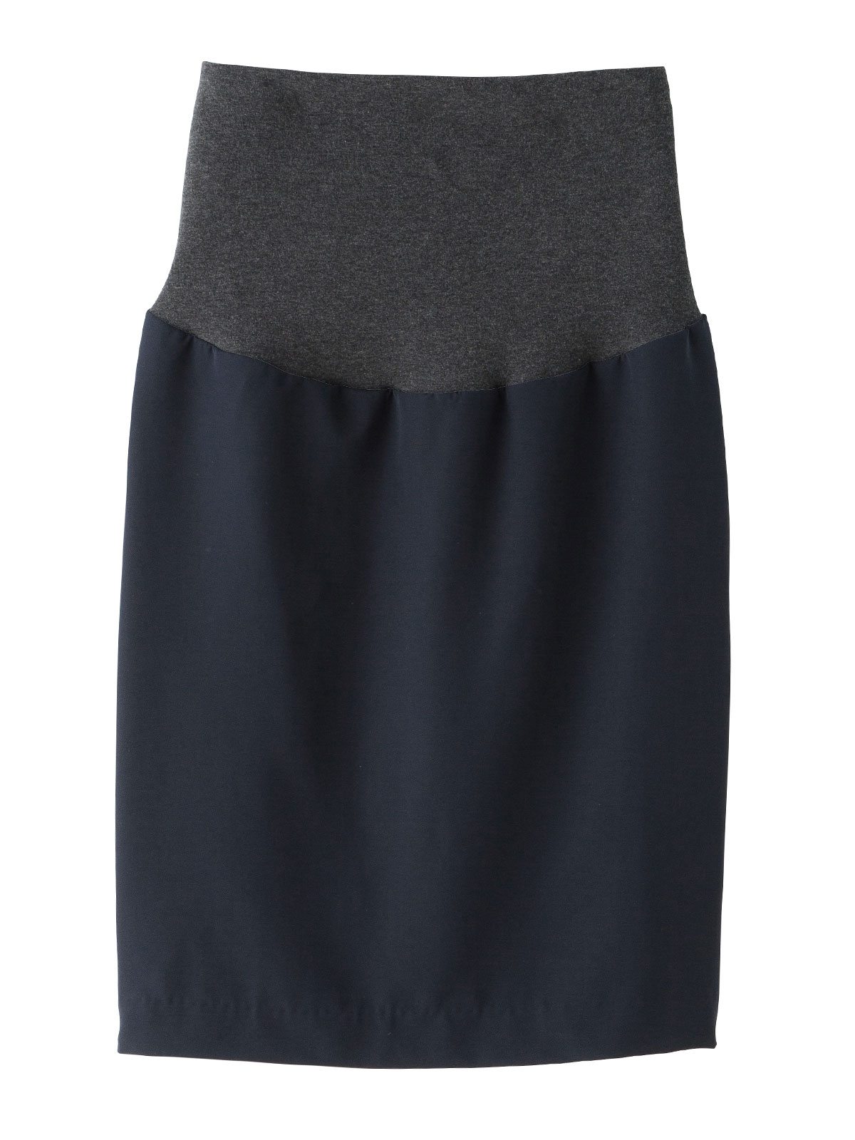 マタニティ スカート|【産前産後対応】フィットストレッチジョーゼットタイトスカート|ネイビー