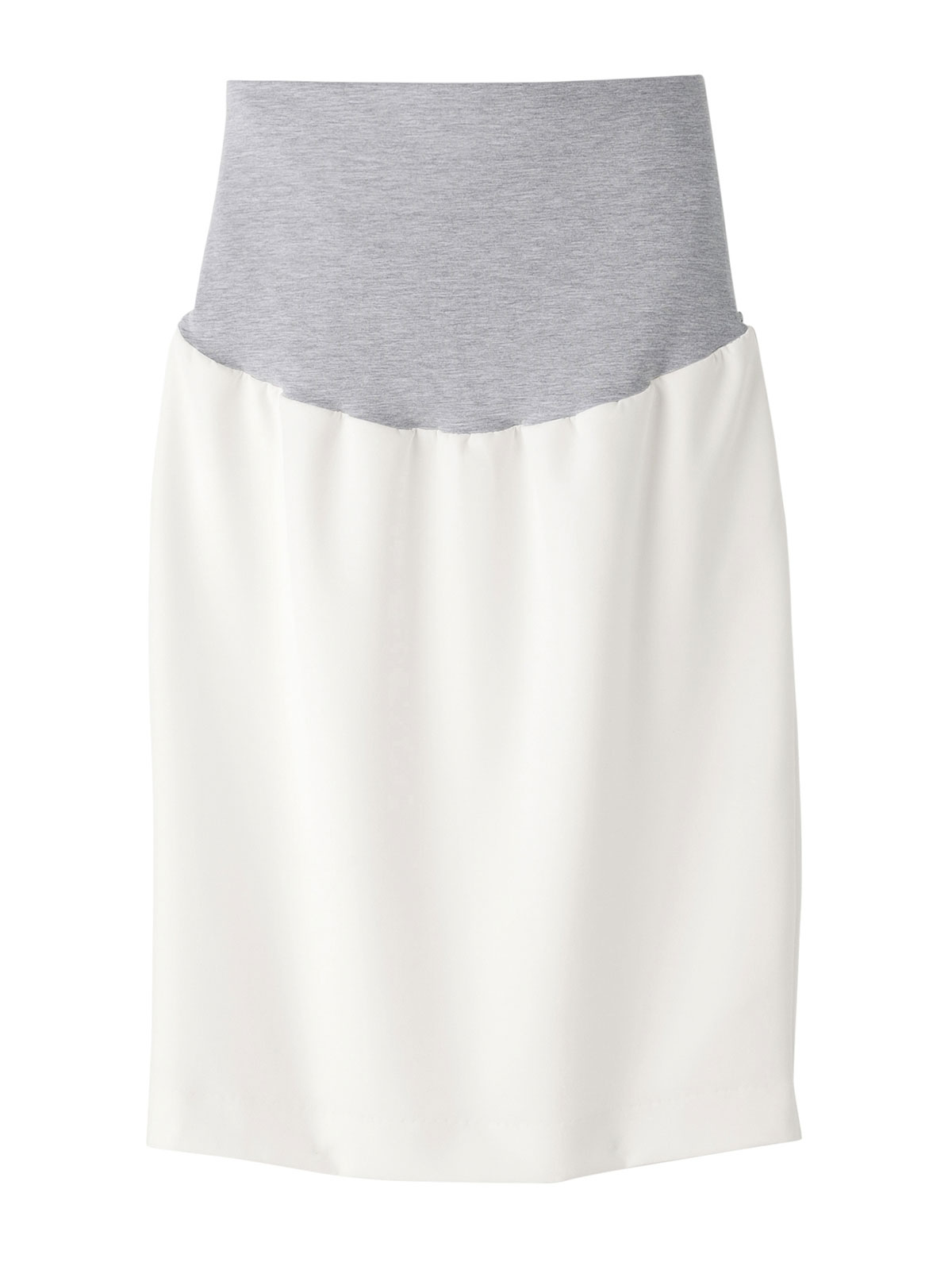 マタニティ スカート|【産前産後対応】フィットストレッチジョーゼットタイトスカート|オフホワイト