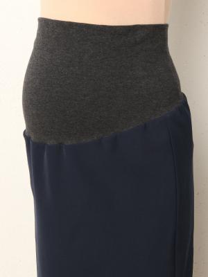 マタニティ スカート|【産前産後対応】フィットストレッチジョーゼットタイトスカート