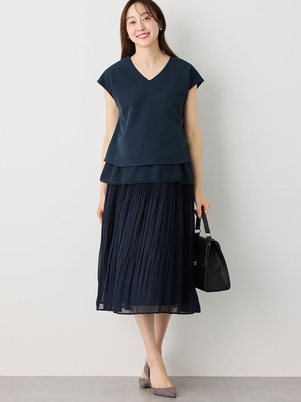 【新品】エンジェリーベ ストレッチジョーゼット　スーツセット　マタニティ Amazon.co.jp: [ANGELIEBE エンジェリーベ] マタニティ 産前