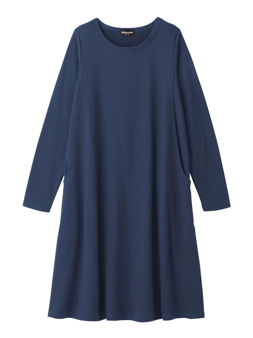 マタニティ ワンピース 授乳口付 ラウンドネックミニ裏毛aラインワンピース マタニティウェア 授乳服通販 エンジェリーベ 公式