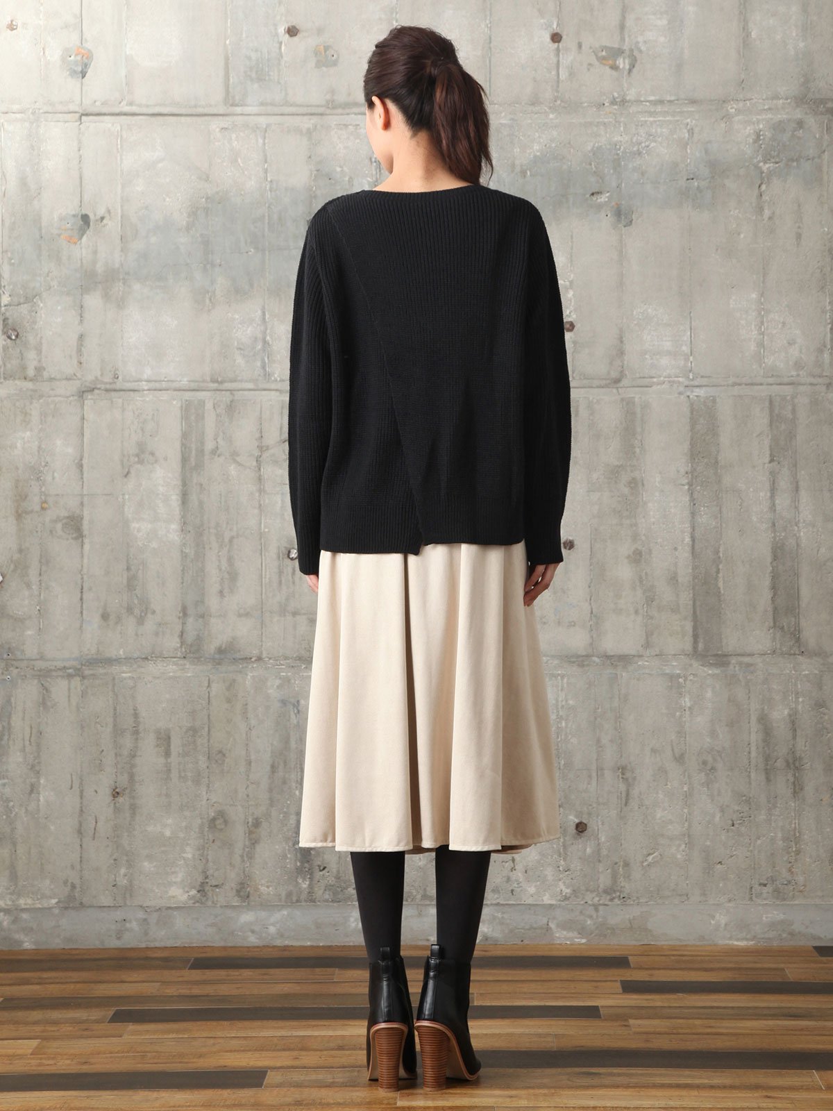 アウトレット|バックスリットニットトップス　マタニティ・授乳服【出産後も長く使える】