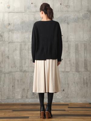 アウトレット|バックスリットニットトップス　マタニティ・授乳服【出産後も長く使える】