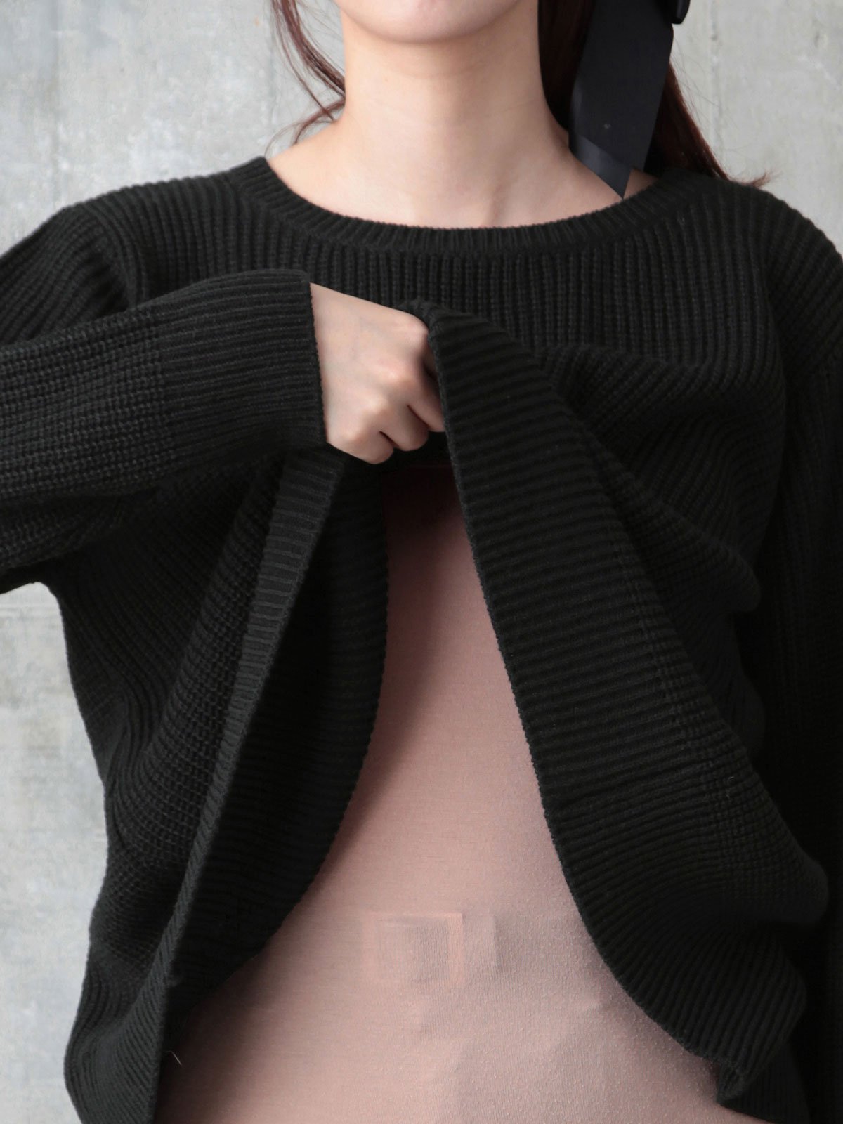 アウトレット|バックスリットニットトップス　マタニティ・授乳服【出産後も長く使える】