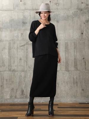 アウトレット|バックスリットニットトップス　マタニティ・授乳服【出産後も長く使える】