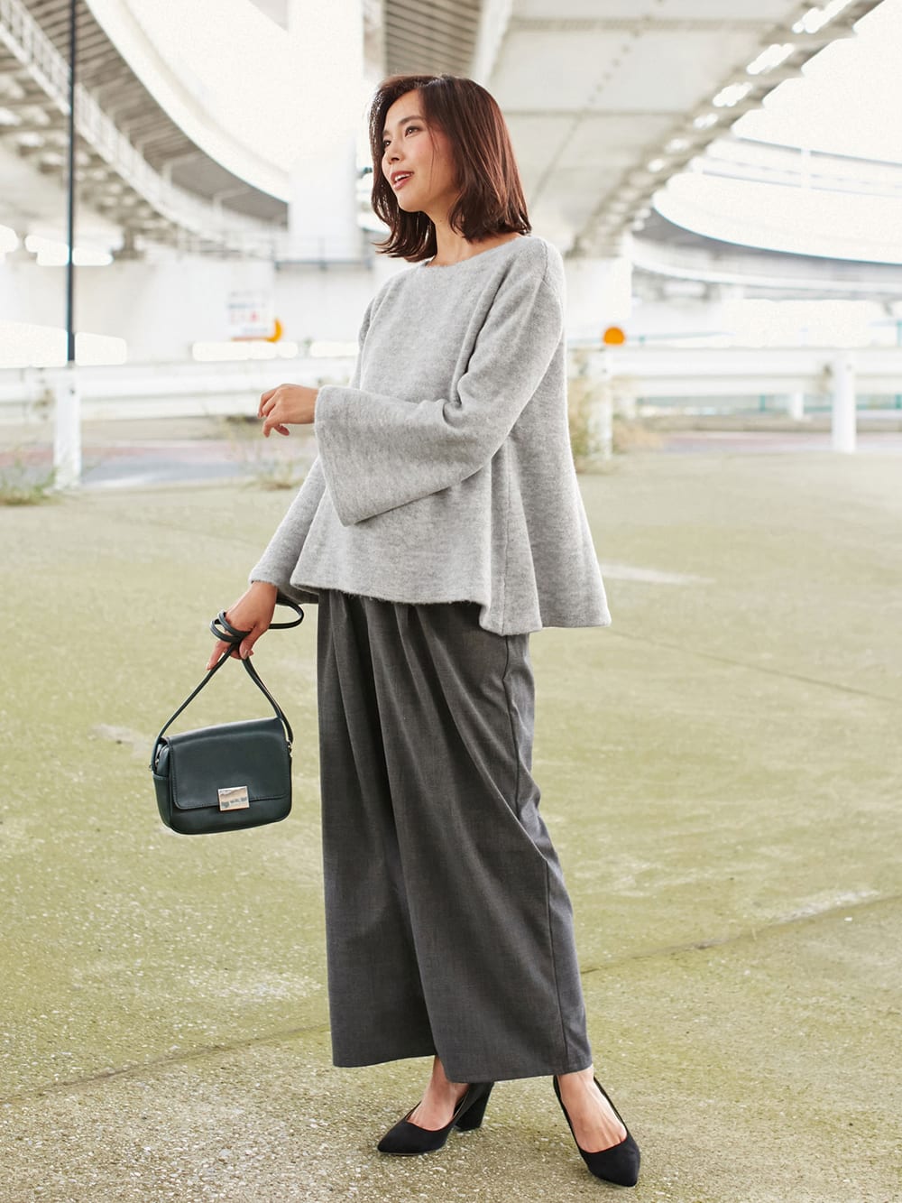 マタニティ トップス|LOVE MIC（ラブミック）なめらか クリーミーニットフレアスリーブトップス　マタニティ・授乳服