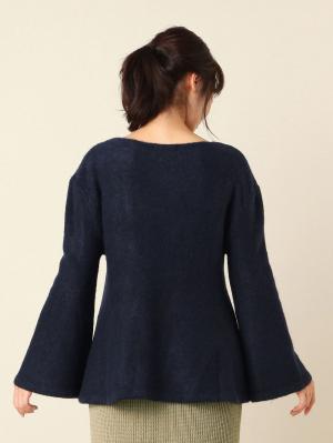 マタニティ トップス|LOVE MIC（ラブミック）なめらか クリーミーニットフレアスリーブトップス　マタニティ・授乳服